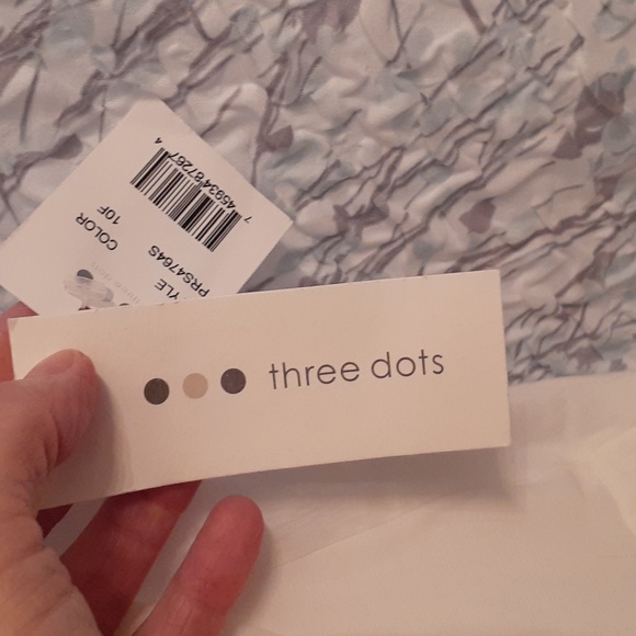 Three Dots mock wrap top white  XL - Picture 5 of 5